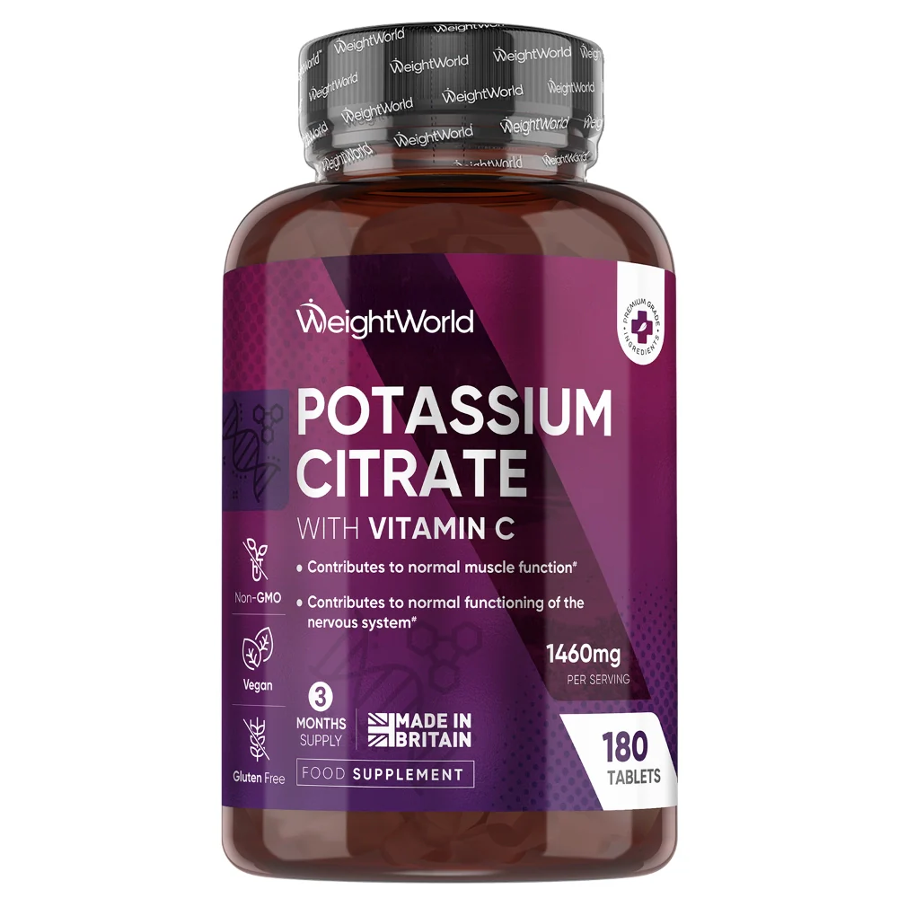 WeightWorld Citrate de potassium avec vitamine C 180 comprimés