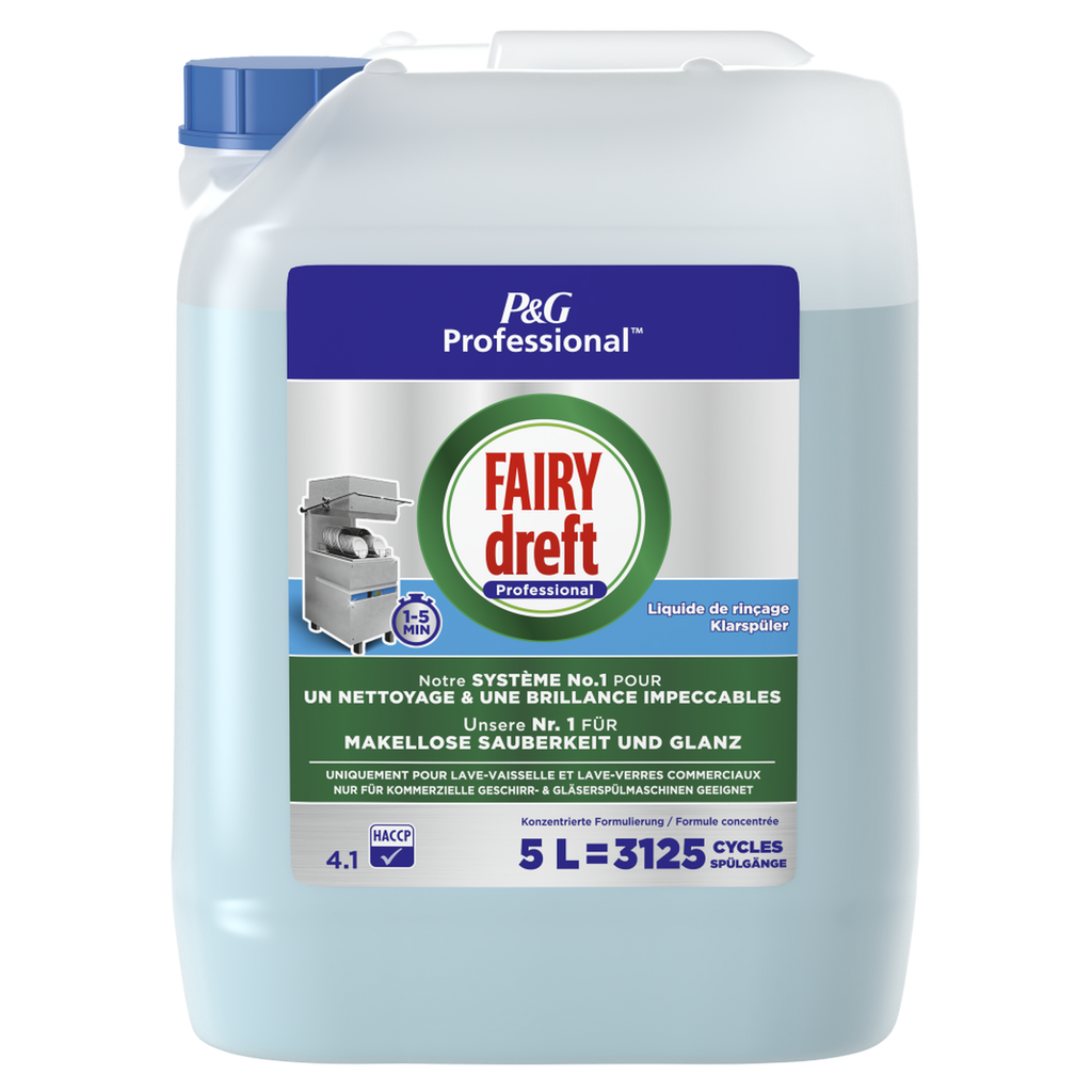 Fairy Liquide de rinçage professionnel pour lave-vaisselle 5L