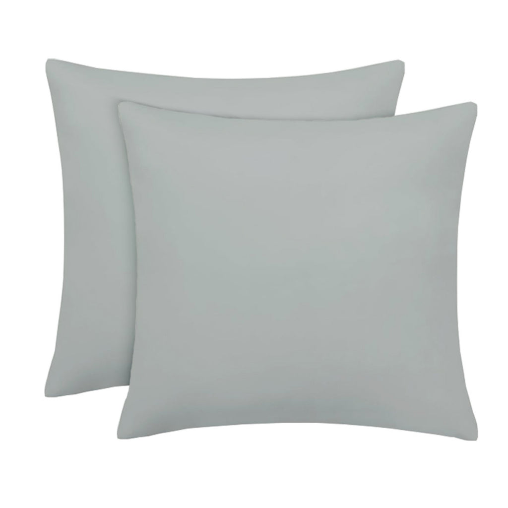 LeBonsoir Basics Lot de 2 taies d’oreiller gris clair - 65 x 65 cm