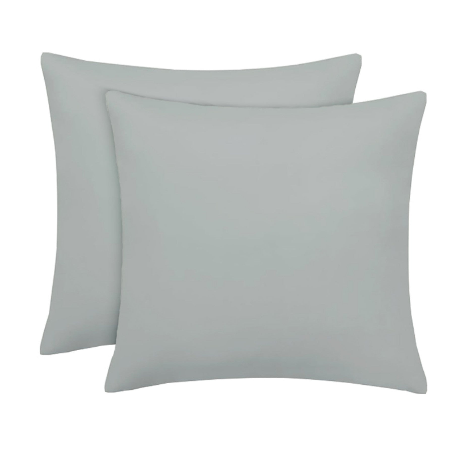 LeBonsoir Basics Lot de 2 taies d’oreiller gris clair - 65 x 65 cm