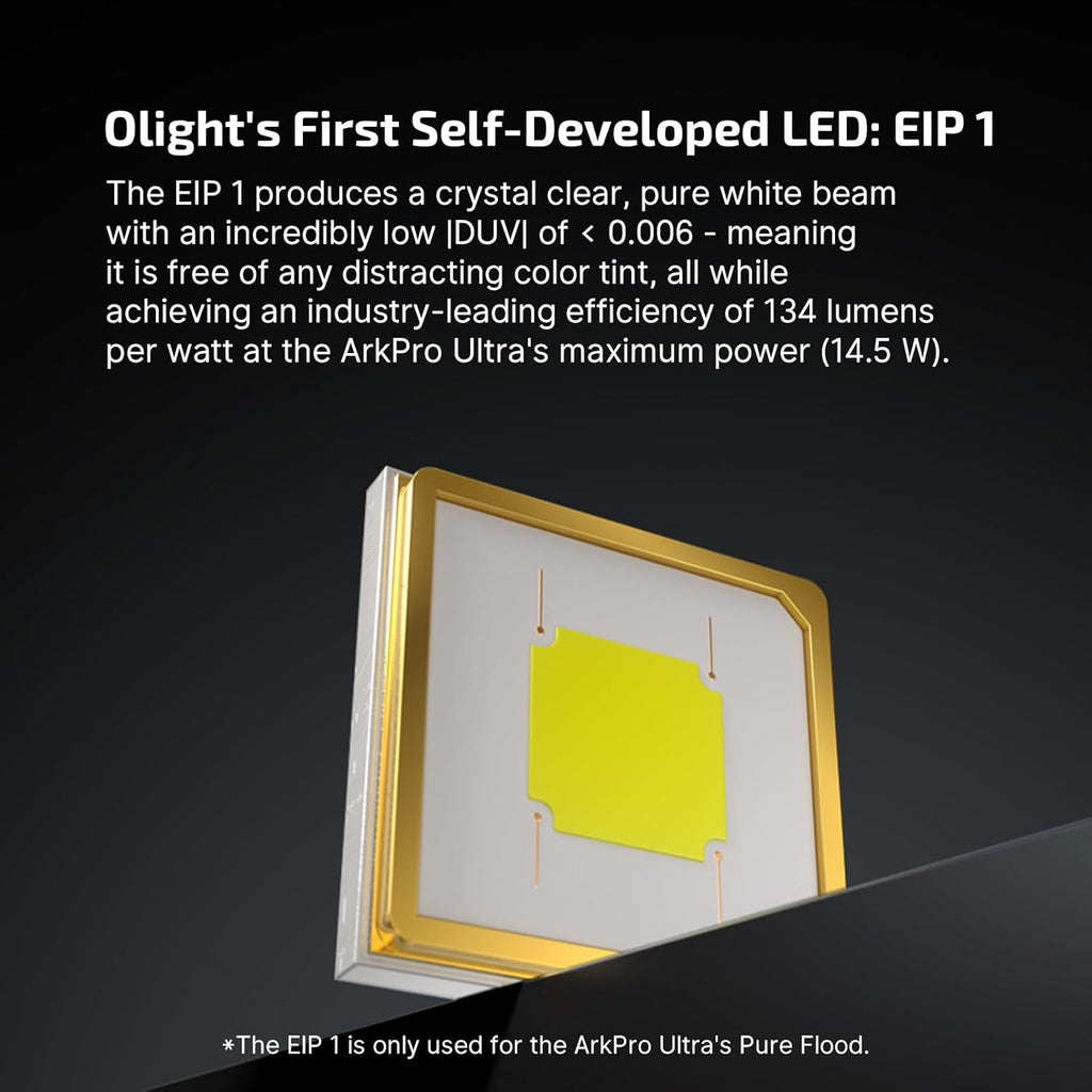 Olight Lampe de poche pour usage quotidien série ArkPro à boîtier monobloc plat avec sources lumineuses multiples
