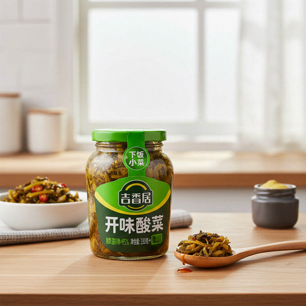 Ji Xiang Ju Feuilles de moutarde marinées saveur appétissante (330+20 g)