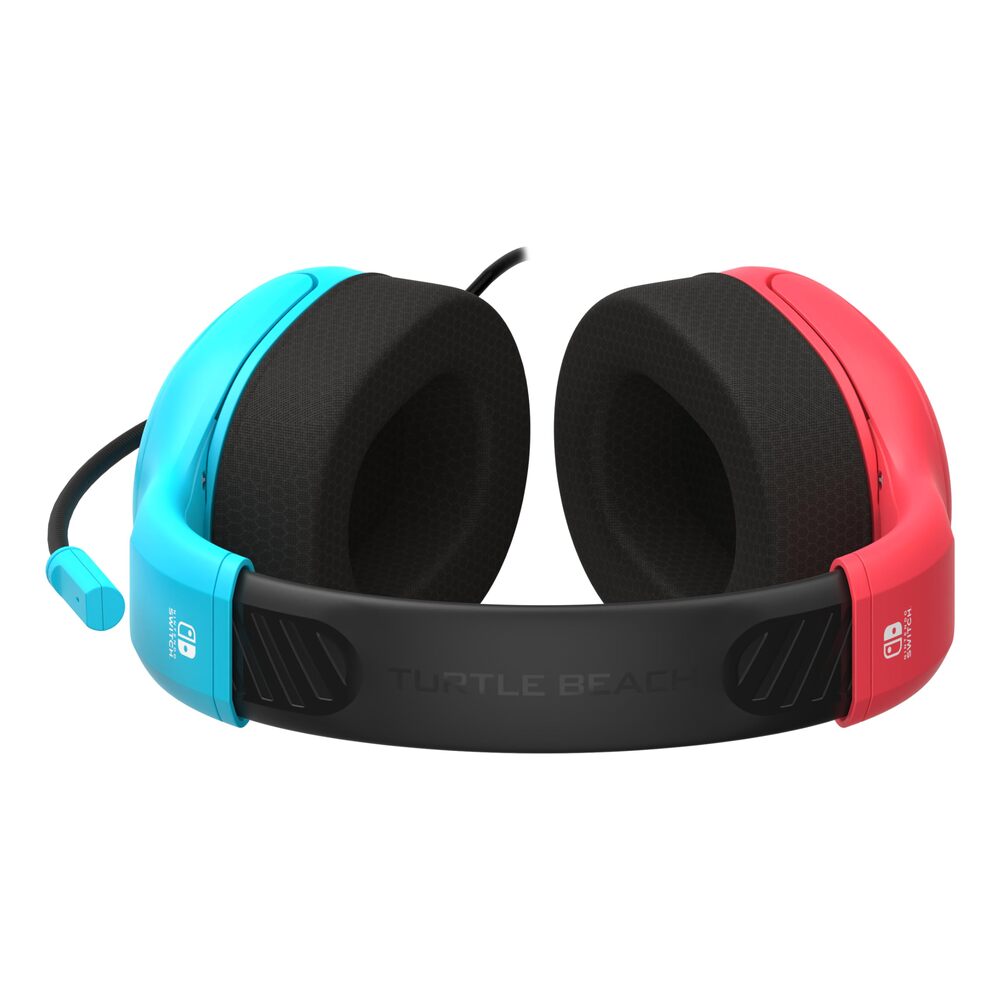 TURTLE BEACH Airlite Fit Casque Gaming Filaire (Prise 3.5mm) - Micro Muet par Basculement - Nintendo Switch, Switch Lite, Switch OLED, PC & Mobile - Bleu/Rouge