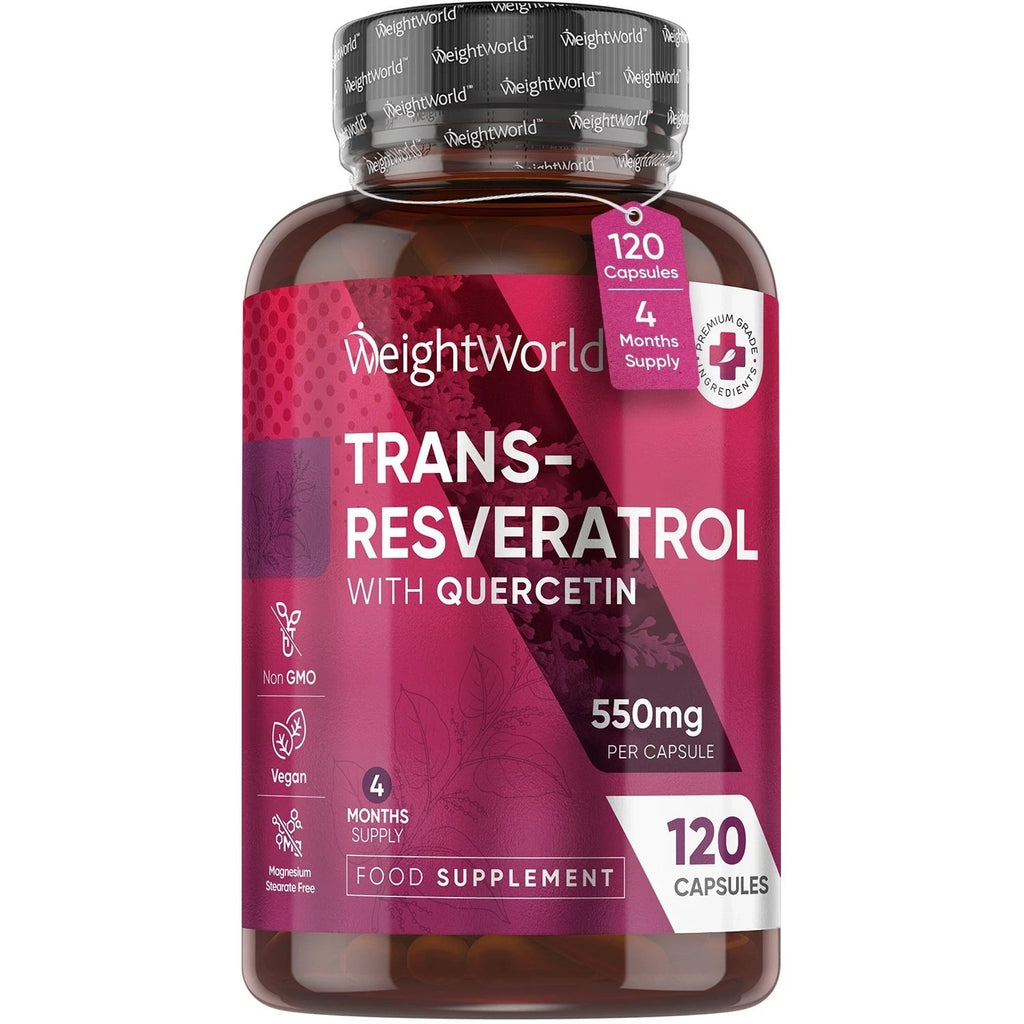 WeightWorld Trans-Réservatrol avec quercétine 550 mg 120 gélules