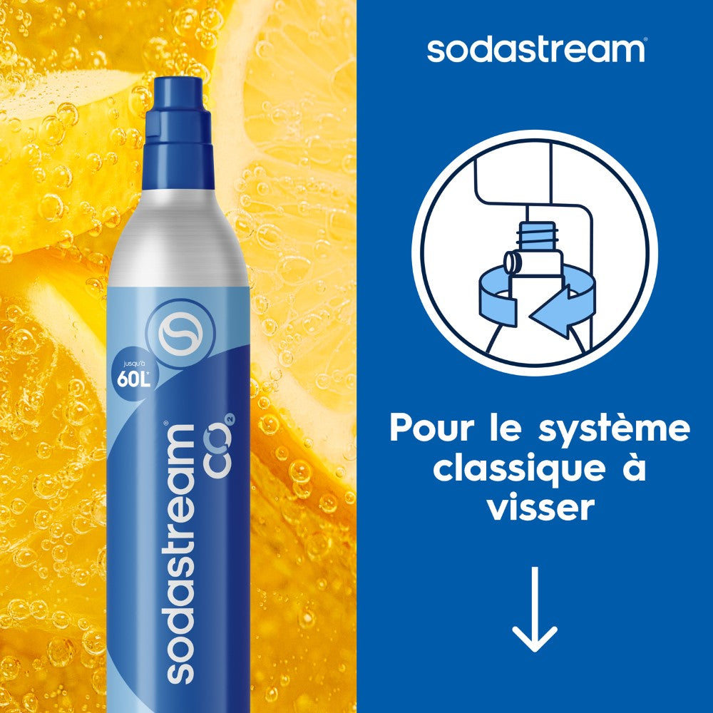 SodaStream Recharge Supplémentaire CO2 60L à Visser | Triple Contrôle Qualité