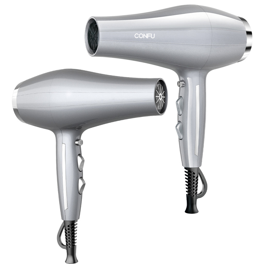 CONFU 8955 Sèche-cheveux haute vitesse 21 000 tr/min, réglage du mode à 7 vitesses, puissance 2 300 W - Argent