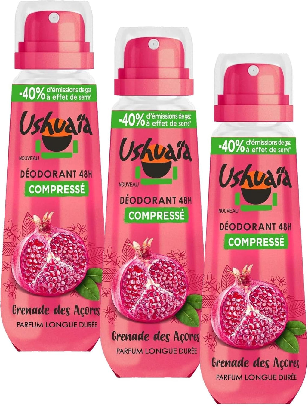 Ushuaïa Azores Grenade 48 h Déodorant Spray Comprimé, 100 ml