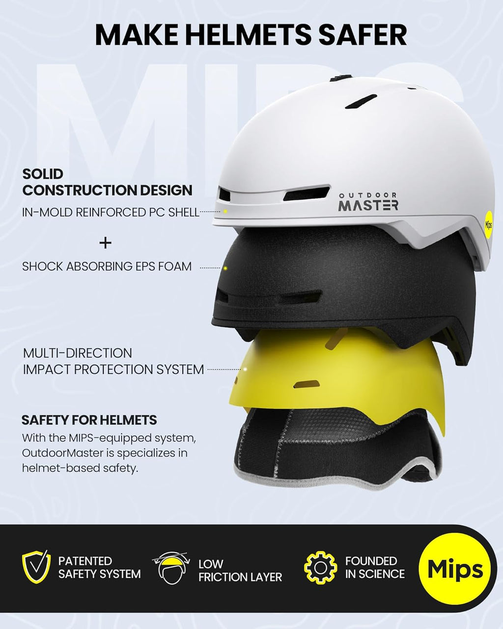 OutdoorMaster Diamond IIMIPS Casque de ski blanc - Taille S