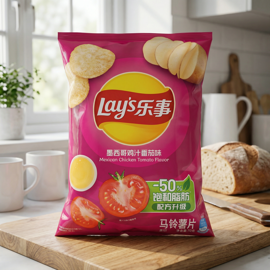 Lay's Chips de pommes de terre saveur jus de tomate et poulet mexicain 135 g