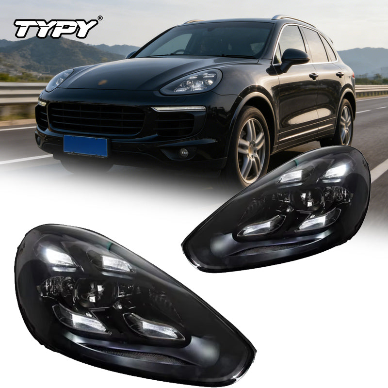 TYPY Phare avant LED de voiture pour Porsche Cayenne 958.2 2015-2017, Plug & Play, conception haute configuration, accessoires matriciels