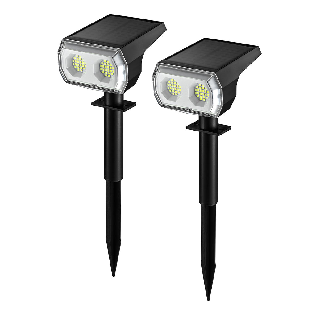 VIVREAL CPD-09 type 2 Lot de 2 lampes solaires 48 LED - Blanc chaud