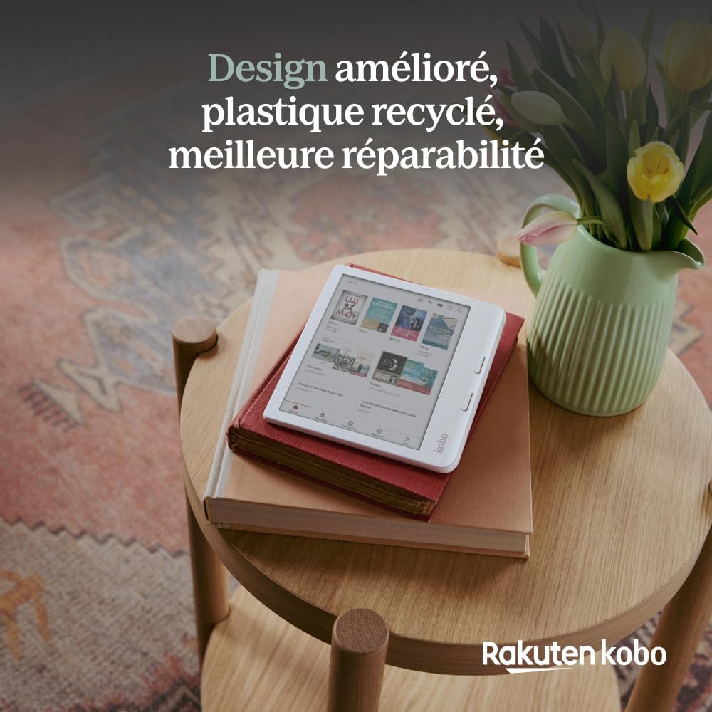 Kobo Libra Colour Liseuse avec écran tactile anti-reflets 7" et 32 Go de stockage - Noir