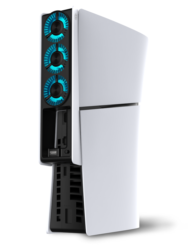 AKUMA VENTILATEUR CYBER W02 LED pour PS5 SLIM avec PORT USB