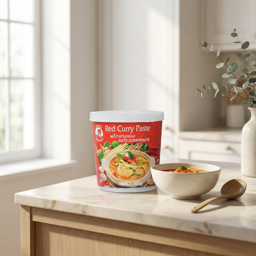 Cock Brand Pâte de curry rouge thaï 400 g