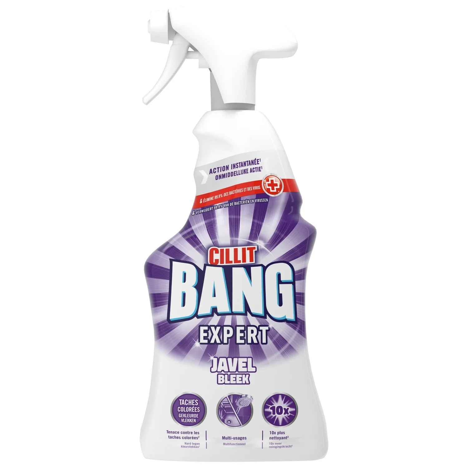 CILLIT BANG Expert Spray nettoyant salle de bain javellisant désinfectant élimine 99,9% des bactéries et virus 750 ml