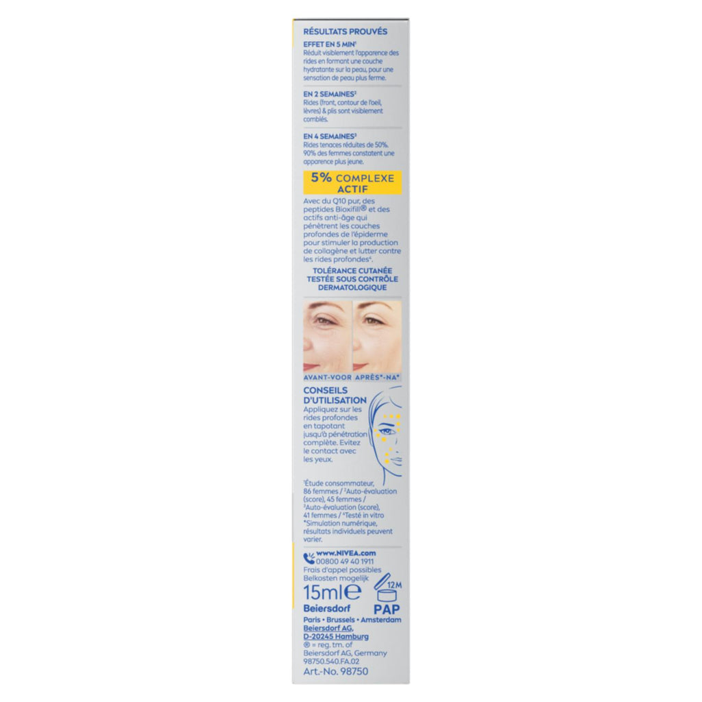 NIVEA Q10 Crème Anti-Rides Expert visage Combleur Rides - 15 ml