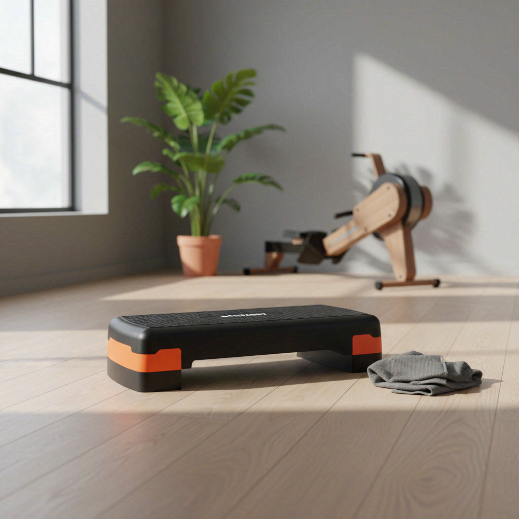 FITPADDY STEPPER01 Step Aerobique Finition Antidérapante 67 x 27 cm Noir et Orange