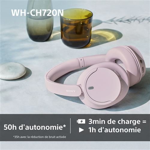 Sony WH-CH720N Casque circum-auriculaire sans fil Bluetooth rose