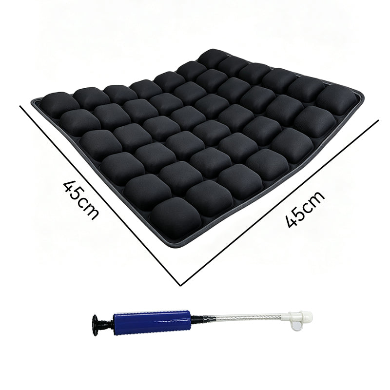 JORDAN&JUDY Coussin d’assise gonflable avec pompe, coussin d’air anti‑pression pour la maison, la voiture et le bureau, noir