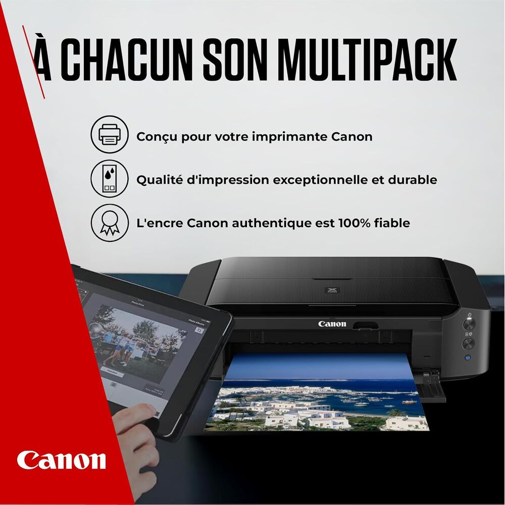 CANON 2078C008 Lot de 5 cartouches d'encre 2 x noir + cyan, magenta, jaune