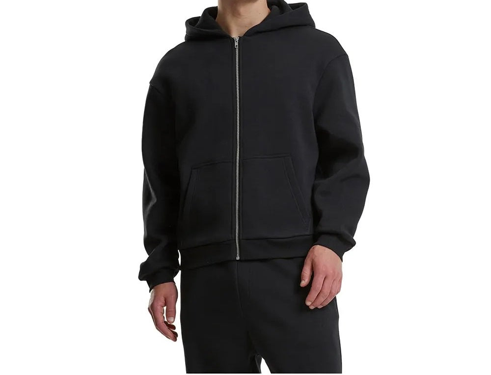 Urban Classics Sweat à capuche zippé moelleux noir