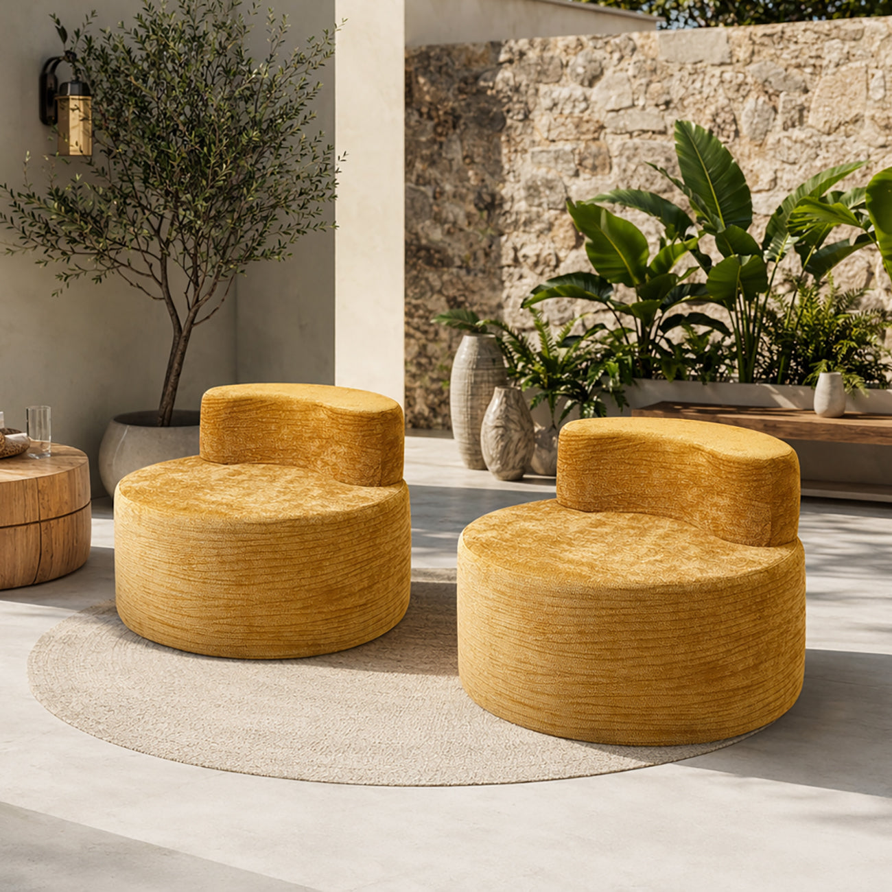 Canapé de détente pliable, sans assemblage, ultra doux, en mousse haute densité, pour salon – canapé sans structure, jaune