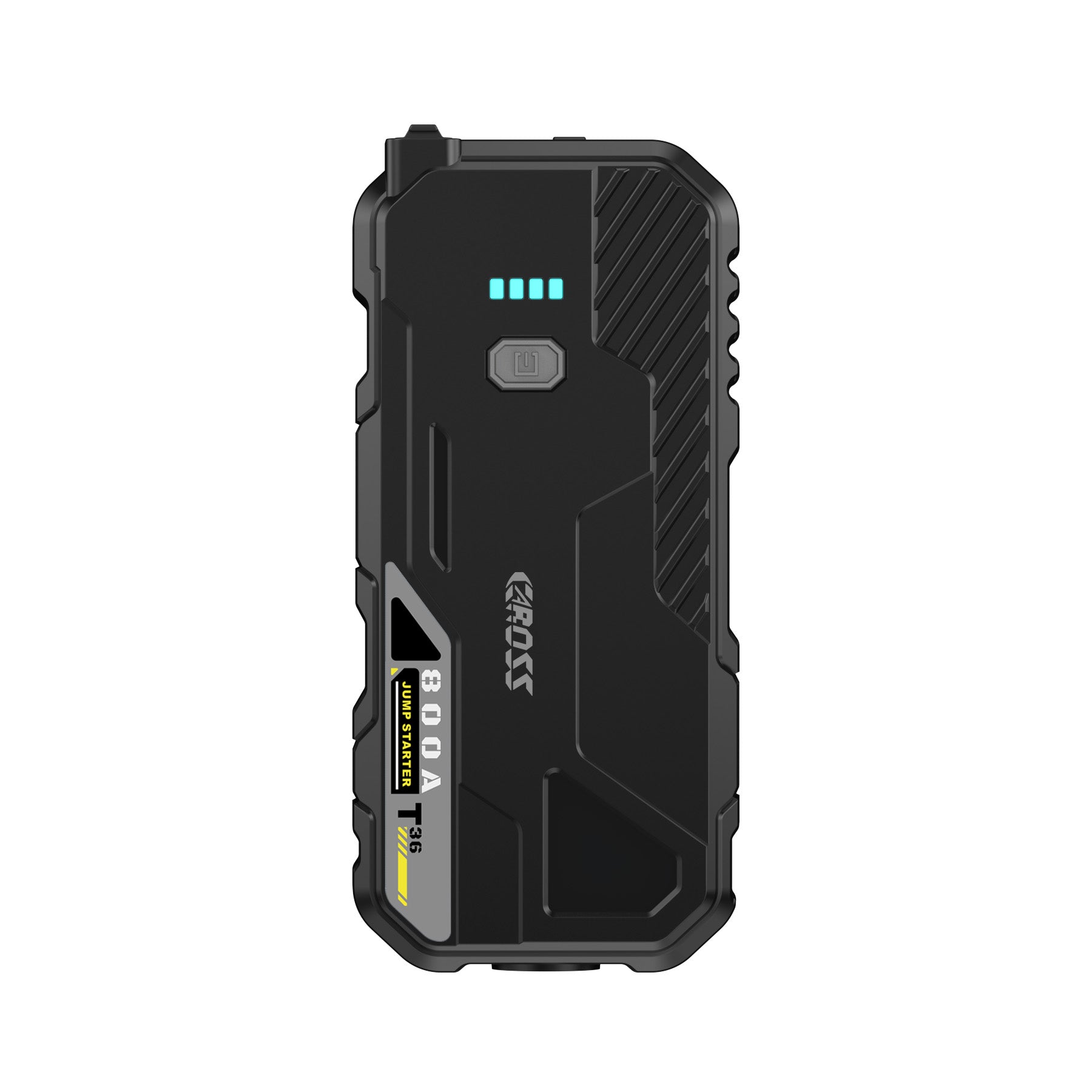 CAROSS Booster de démarrage compact 800 A 12 V, Noir, Batterie lithium 10000 mAh, Protection anti-étincelles et inversion de polarité, Fonction boost, Charge rapide QC 18 W, Étui de protection inclus