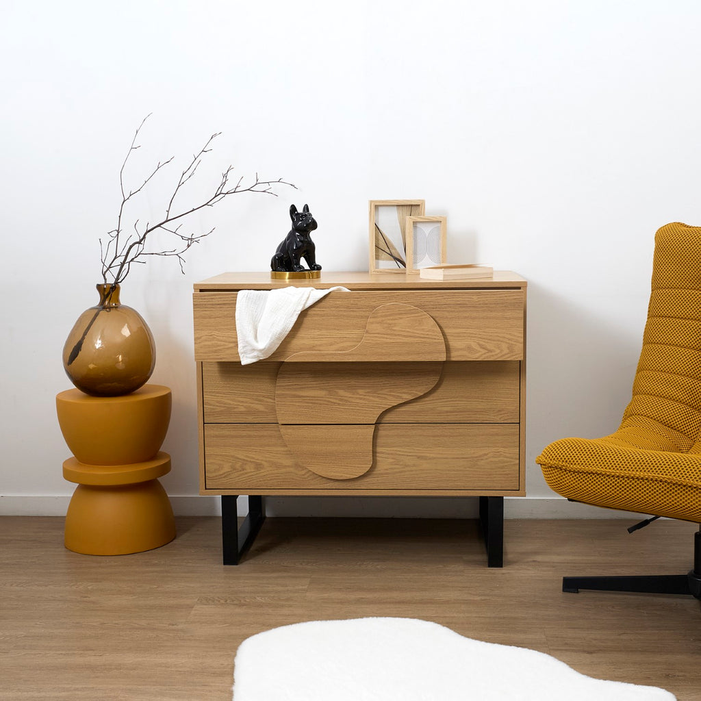 HOME DECO FACTORY Commode Calypso en MDF et métal