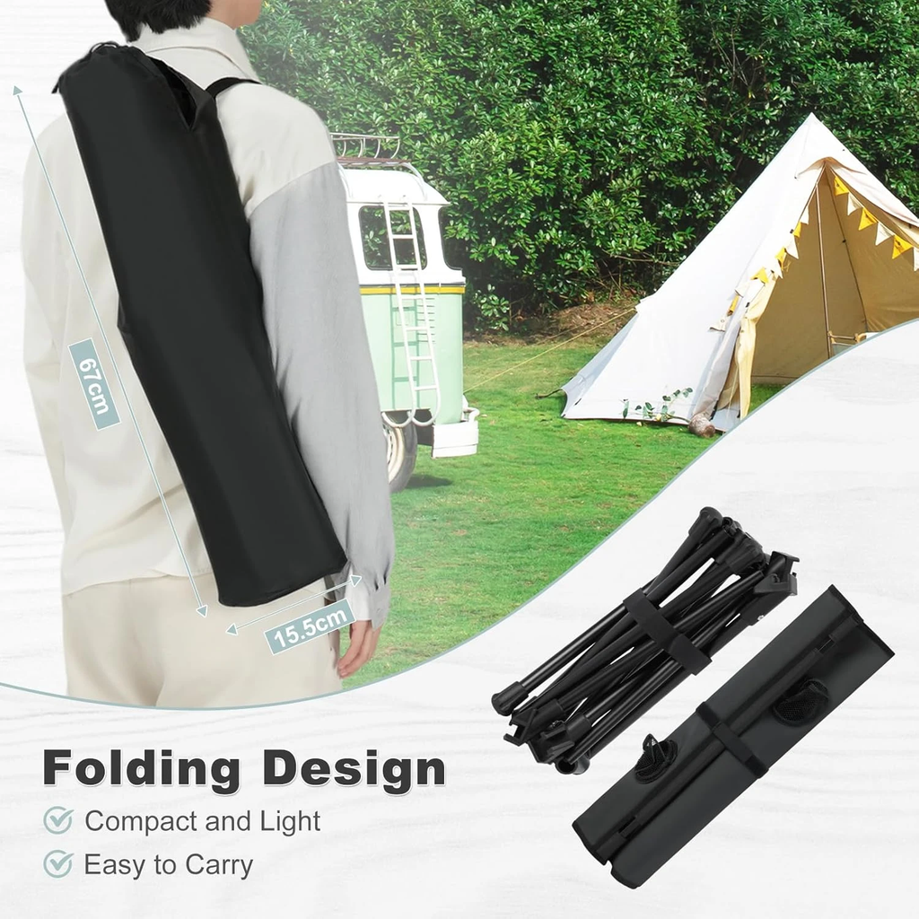 WOLTU Table de camping portable, table pliante ultralégère avec 2 porte-gobelets, table de pique-nique pliante avec sac de rangement, pour le camping, les pique-niques