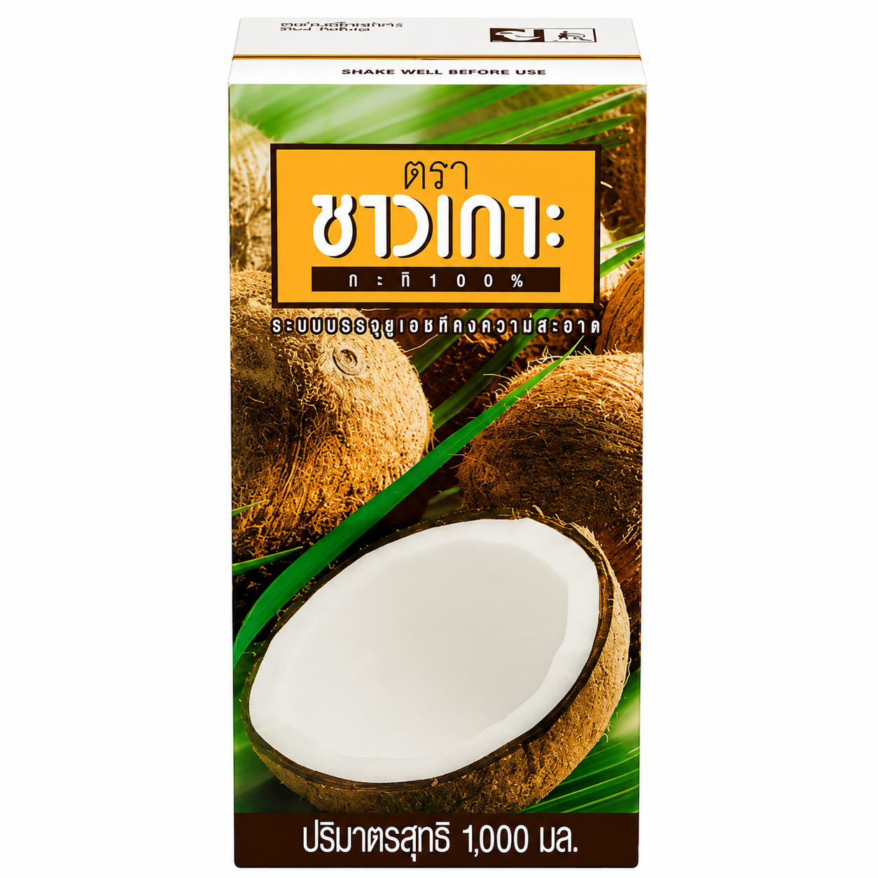 CHAOKOH Lait de coco en brique Tetra Pak (18 % de matières grasses) 1 L