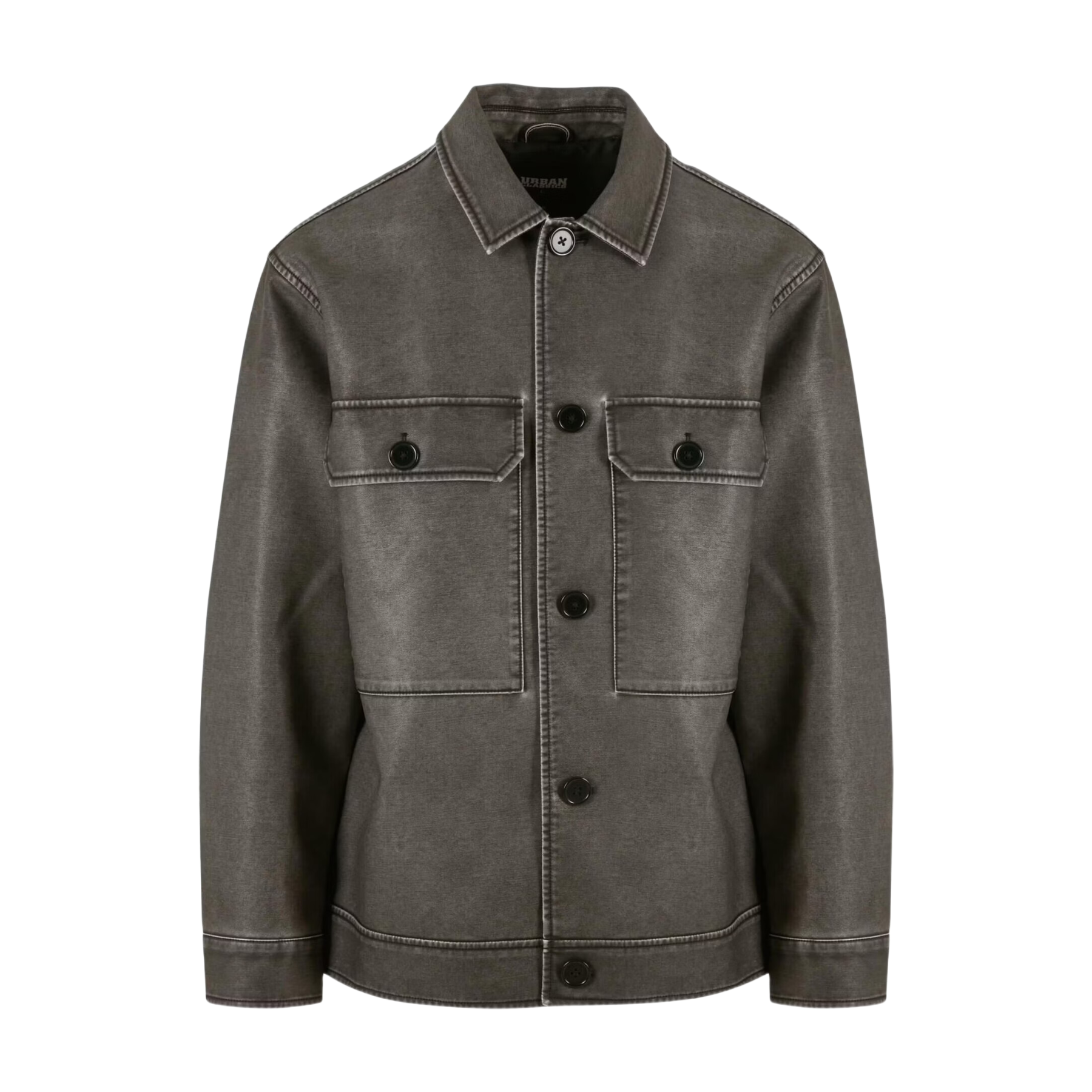 URBAN CLASSICS Veste en cuir vintage synthétique - Noir