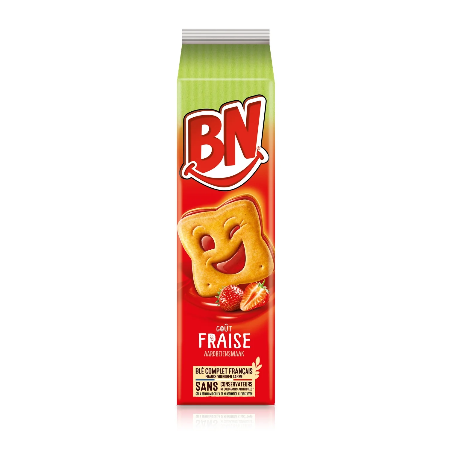 BN Biscuits Fourrés Goût Fraise Paquet de 16 Pièces 285g