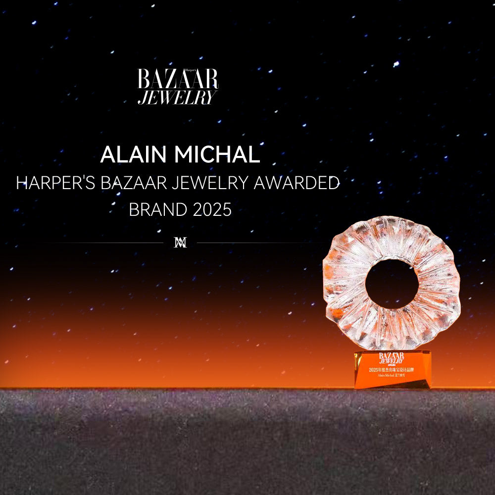 ALAIN MICHAL Bague entrelacée demi-pavée de diamants, Taille 54