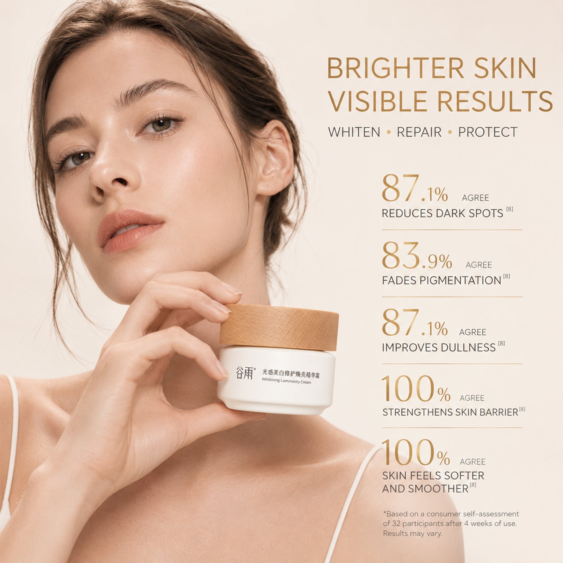 GUYU Coffret Crème Essence Éclaircissante 50 g + 15 g + 7 g × 2