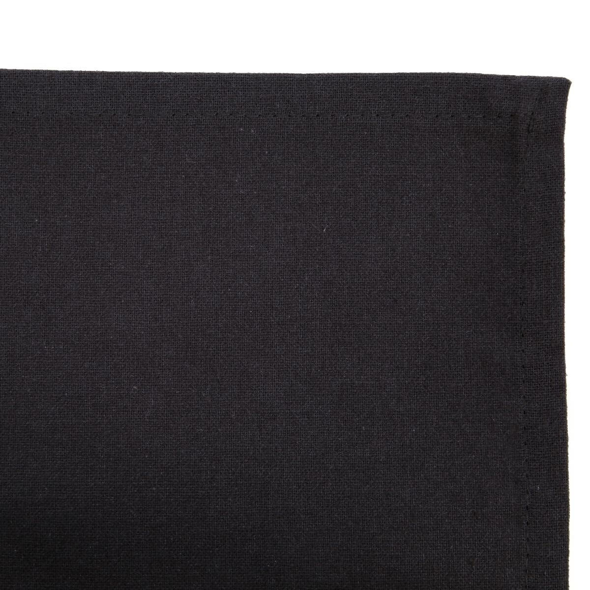 Atmosphera Lot de 4 serviettes de table en coton gris foncé
