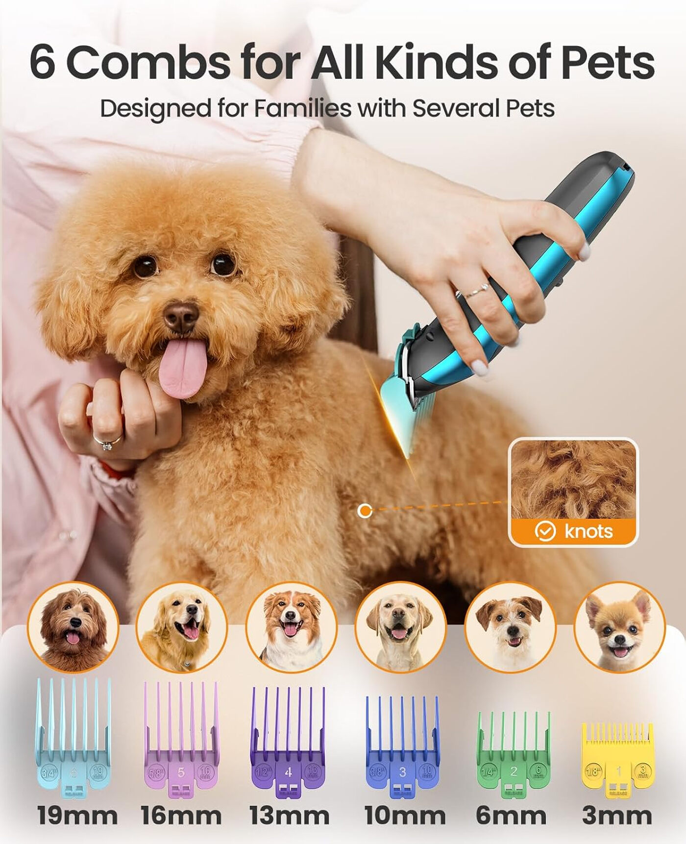 Oneisall DTJ 002 Tondeuse sans fil multifonction pour chiens et chats