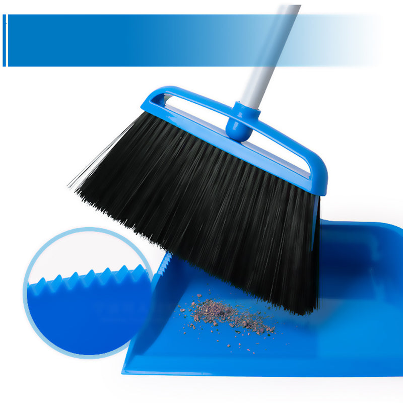 Pelle à poussière à usage commercial en plastique bleu de 34 cm de large, grand collecteur de déchets