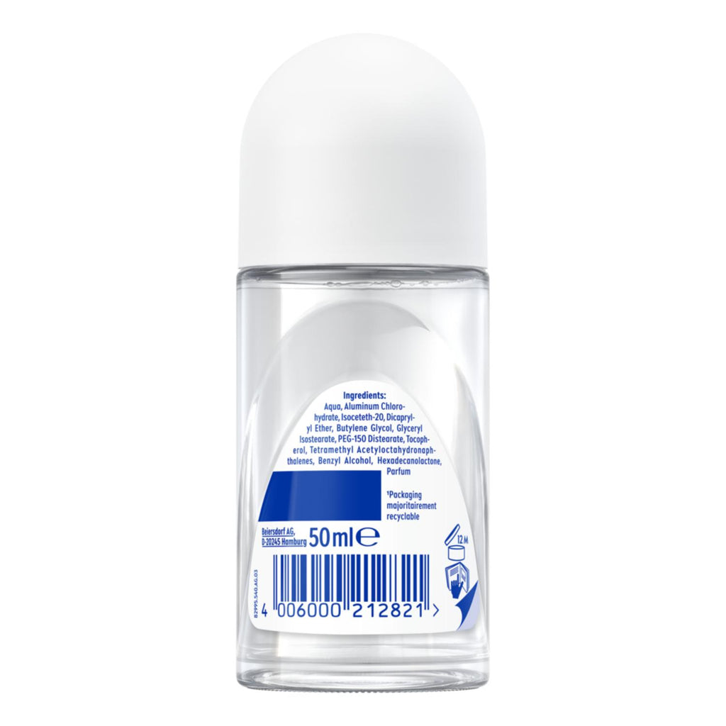 NIVEA Déodorant Femme Aisselles Pure Invisible Protection 72h Bille 50ml