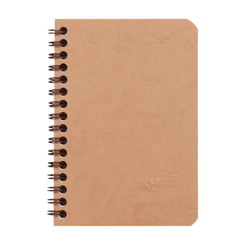 CLAIREFONTAINE Nomaddict (Age Bag) carnet reliure intégrale 9x14cm 100p 5x5 tabac