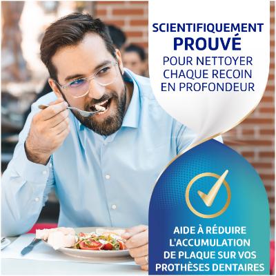 POLIDENT Pouvoir Actif - Nettoyant Appareil Dentaire Anti-Bactérien - 36 Comprimés