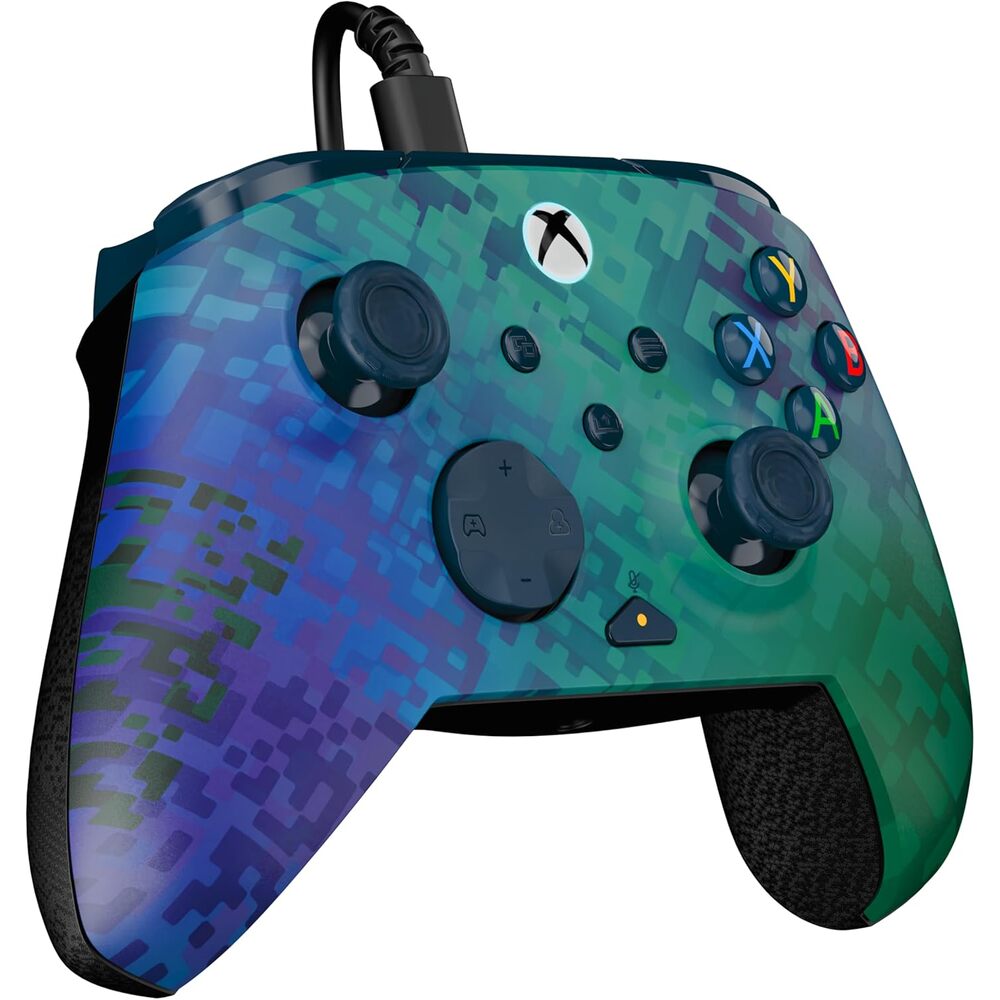 Turtle Beach Rematch Manette filaire Câble USB 2.5m - Boutons Programmables & Commandes audio - Xbox Series X|S, PC (Licence officielle Microsoft) - Motif Advanced Glitch
