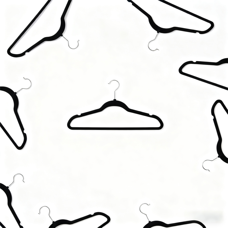 ANQI Lot de 50 cintres à vêtements antidérapants - Noir