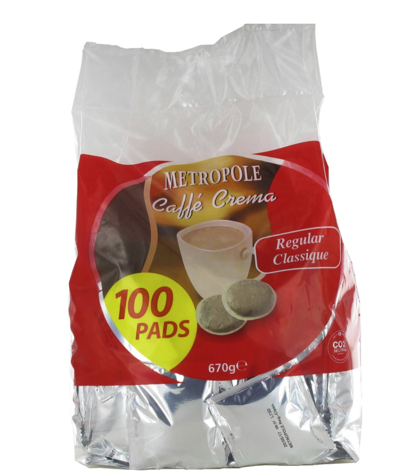 METROPOLE Dosettes de Café Senseo Classique x100