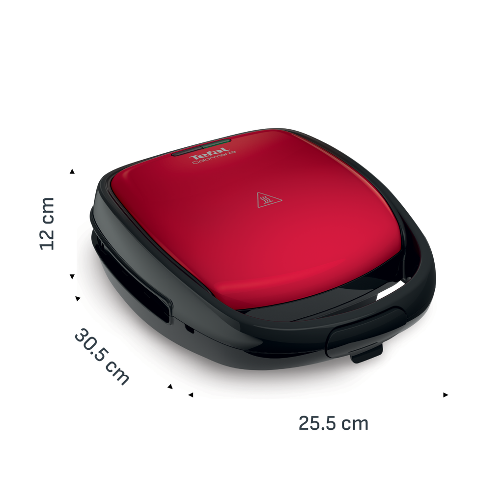 Tefal Snack Time Colormania, appareil à gaufres et sandwichs, 2 jeux de plaques inclus