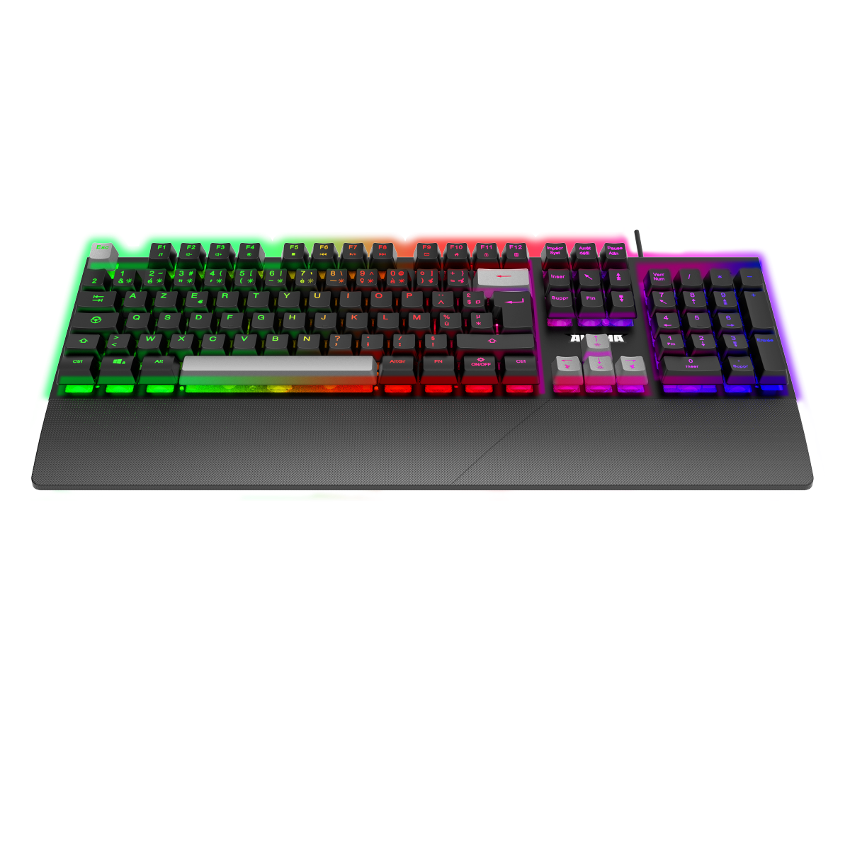 Akuma clavier gaming shônen k02 membrane touche retroeclaire
