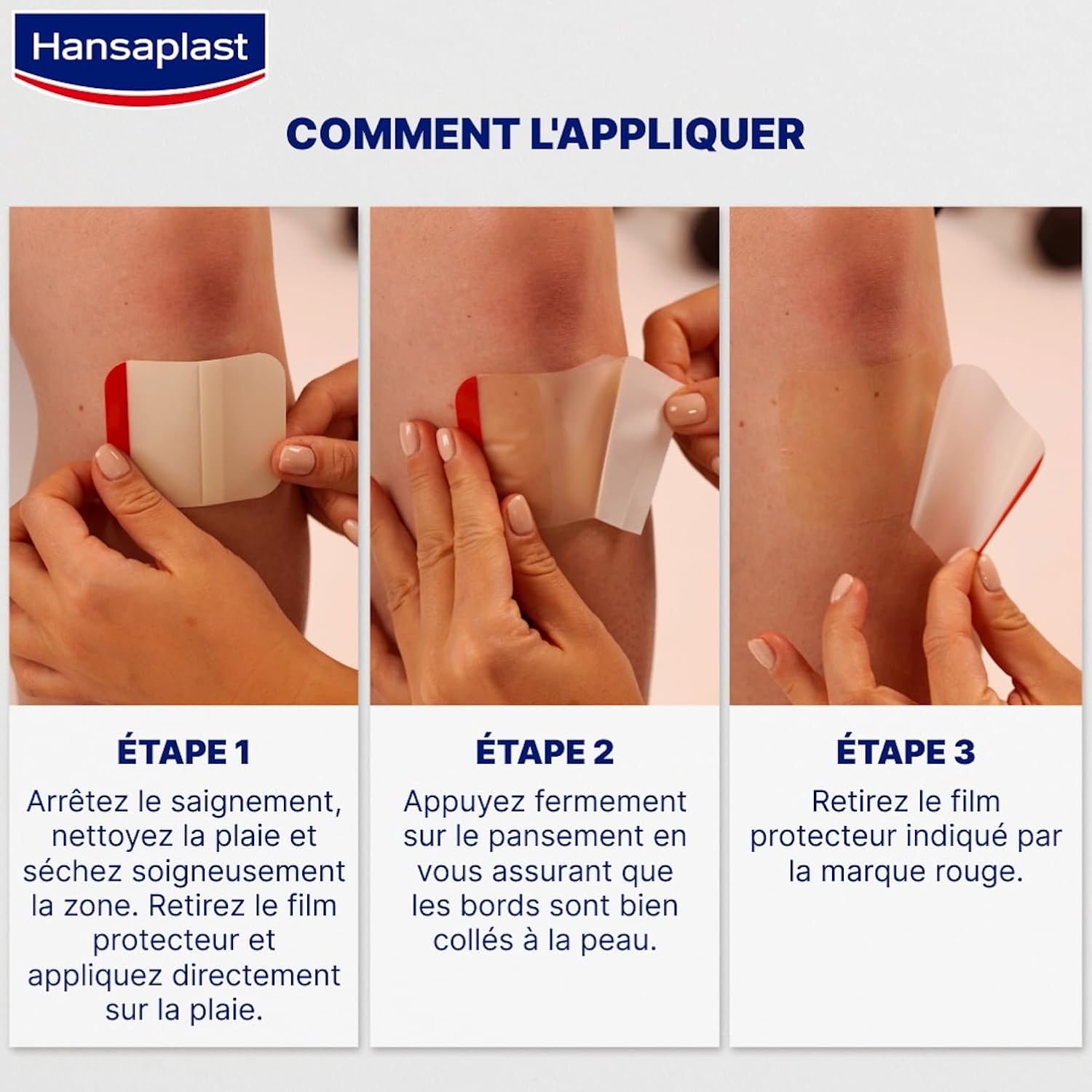 Hansaplast Pansements Plaies Second Skin Hydrocolloïdes XL x3