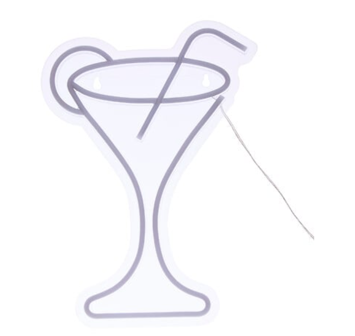 Atmosphera Néon mural LED cocktail - 34,7 cm