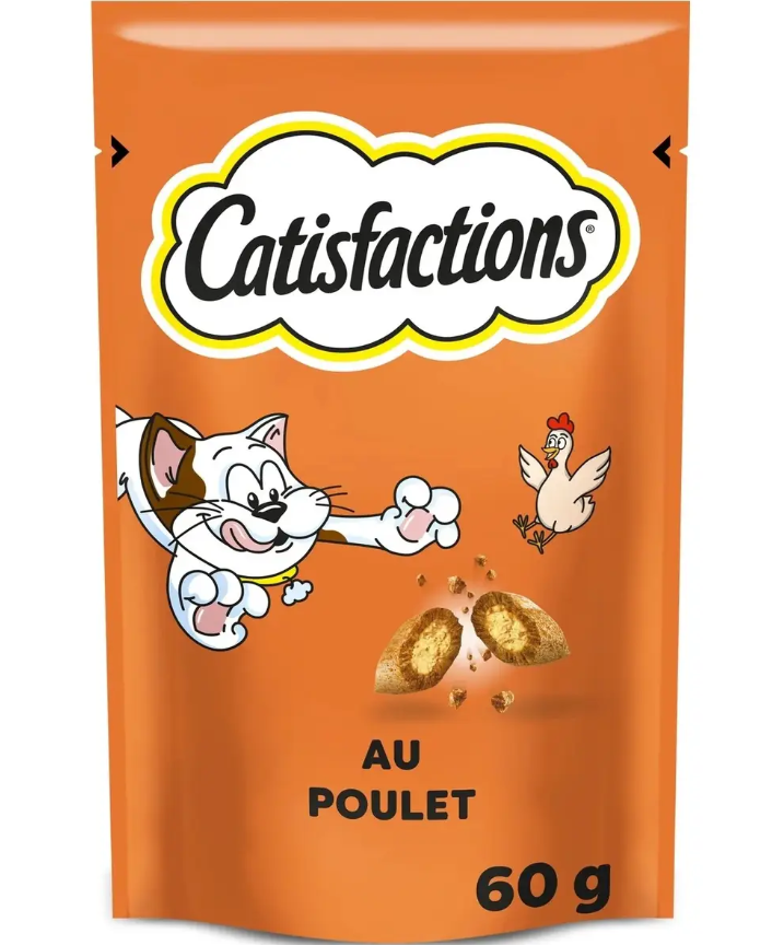 Catisfactions Friandises au Poulet pour Chats et Chatons - 60 g
