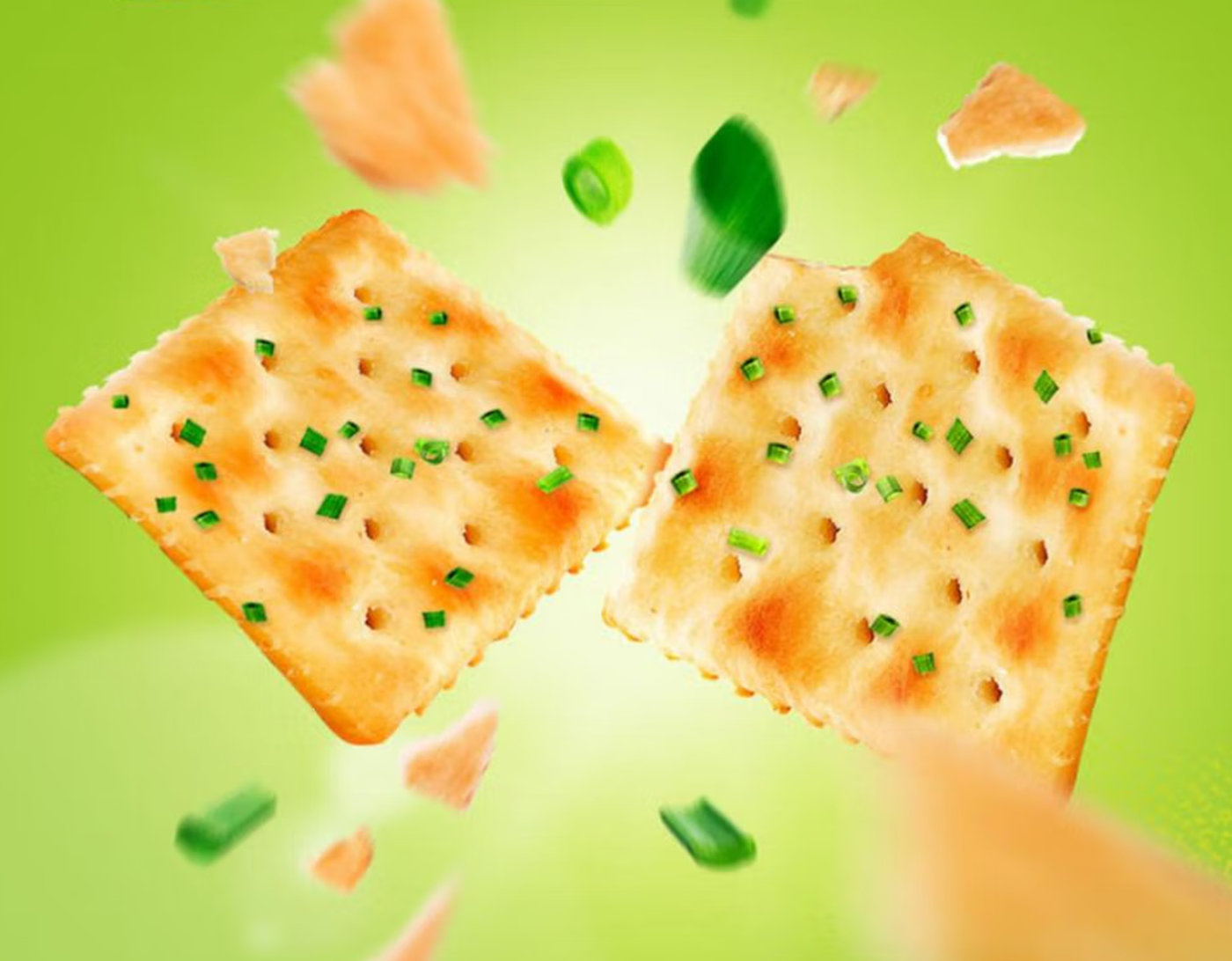 Pacific Biscuits Soda Saveur Ciboule 100 g (Contient 4 petits paquets)