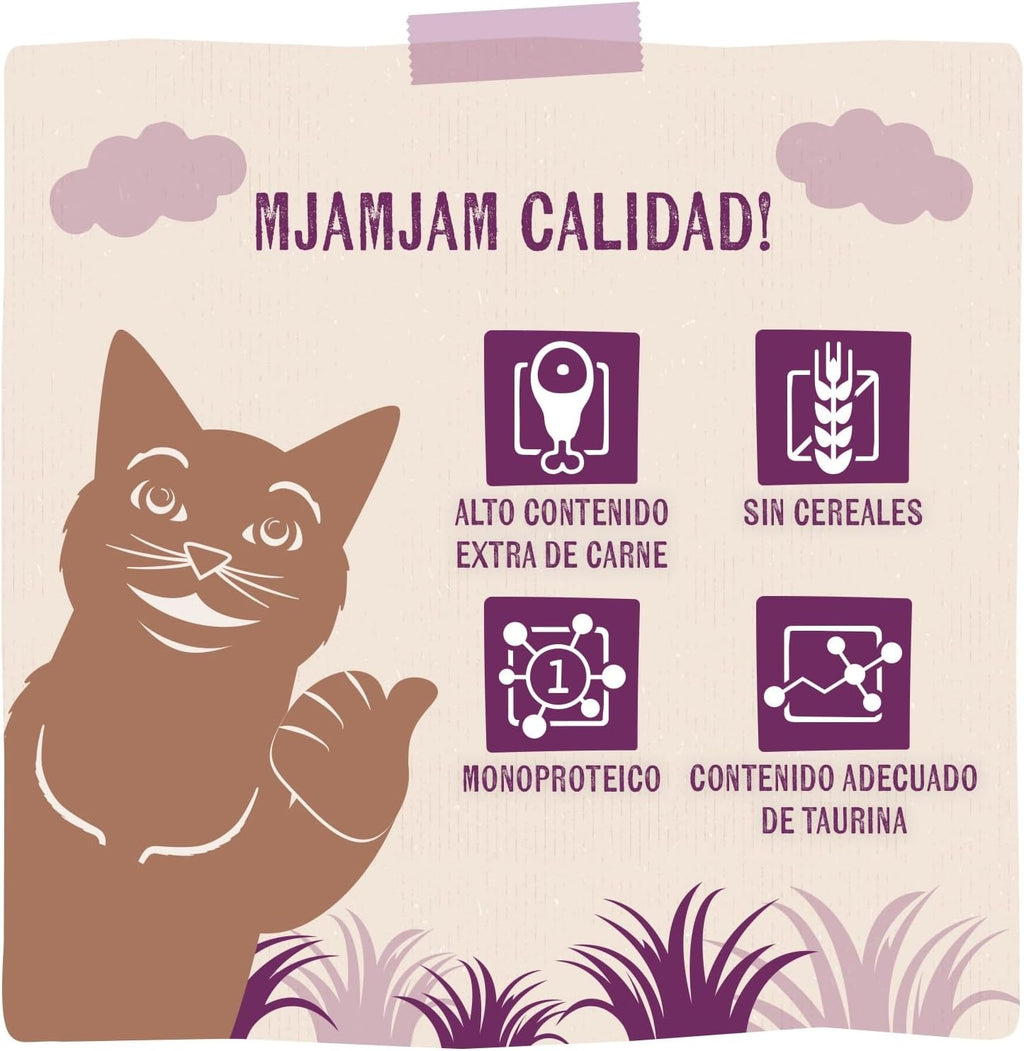 [Peut être servi frais pour l'été] MjAMjAM Nourriture humide pure pour chat sanglier - 400 g x 6